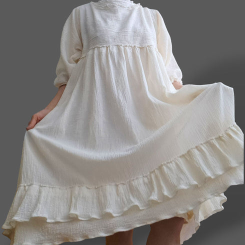 Rochie de vara. Rochie dama din panza topita.